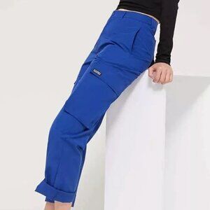 Stussy Royal Blue Cargo High Waisted Pants